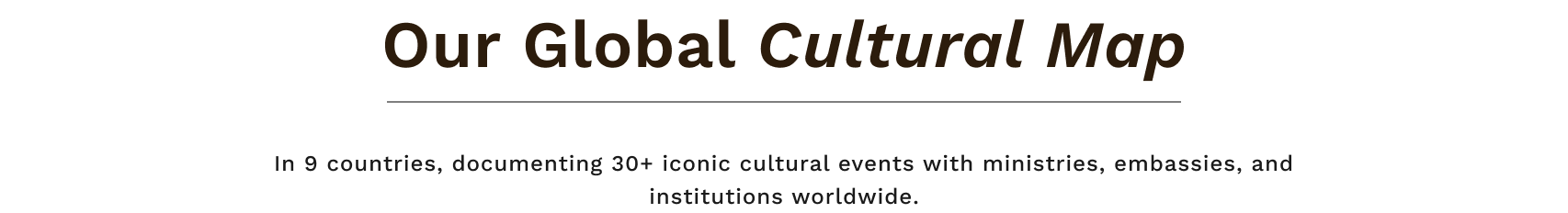 Our Global Cultural Map